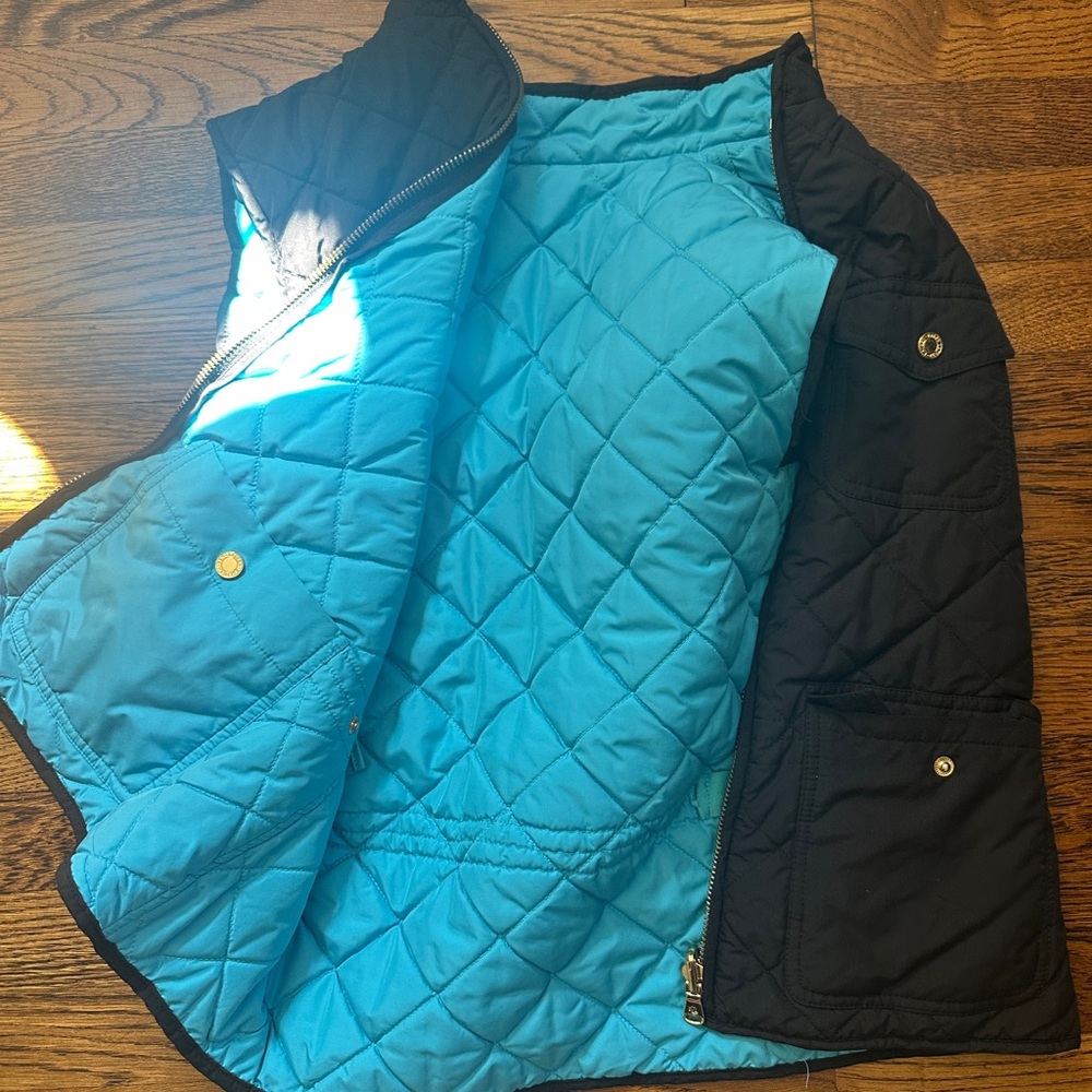 Ralph Lauren Reversible Black and Blue Quilted Jacket